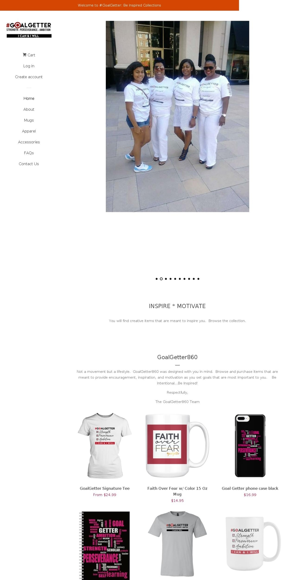 goalgetter860.com — Shopify storefront screenshot