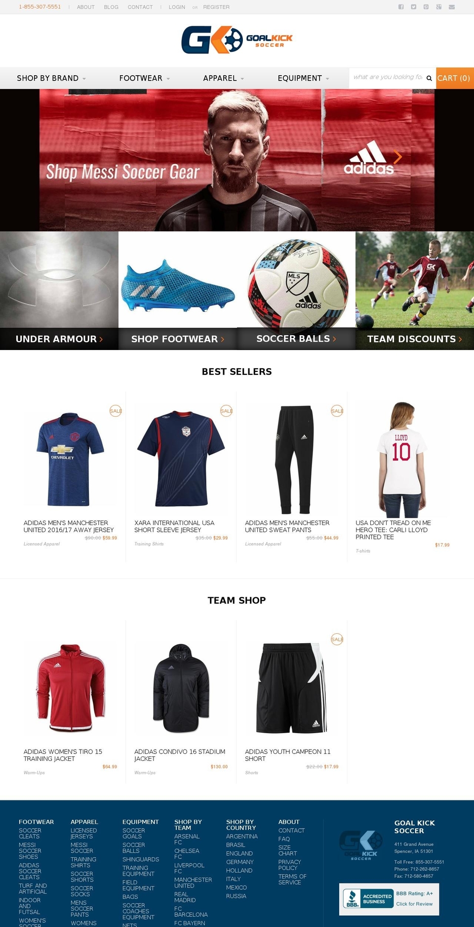 goalkicksoccer.com shopify website screenshot