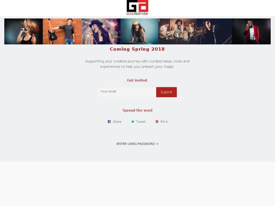 goallcreative.com shopify website screenshot