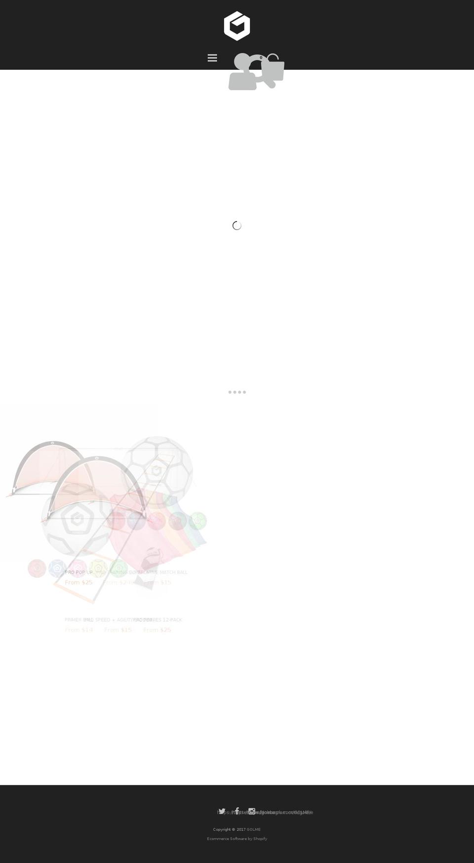 goalme.com shopify website screenshot