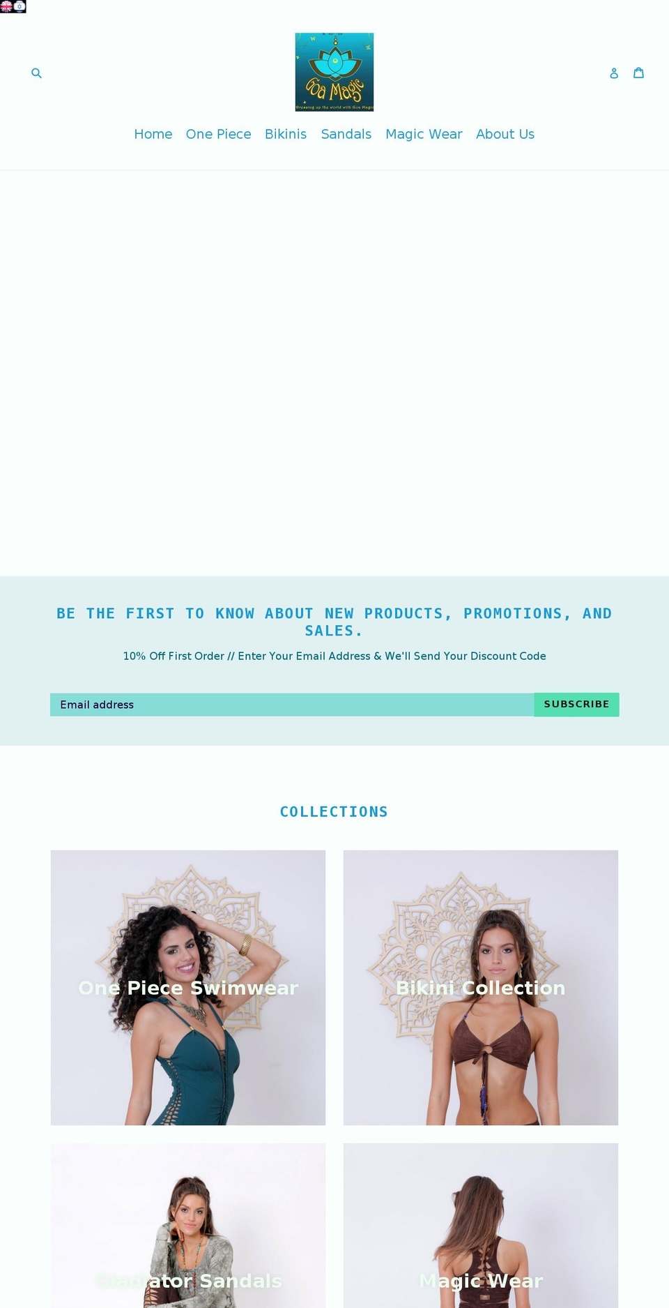 Saffron Shopify theme site example goamagicfashion.com