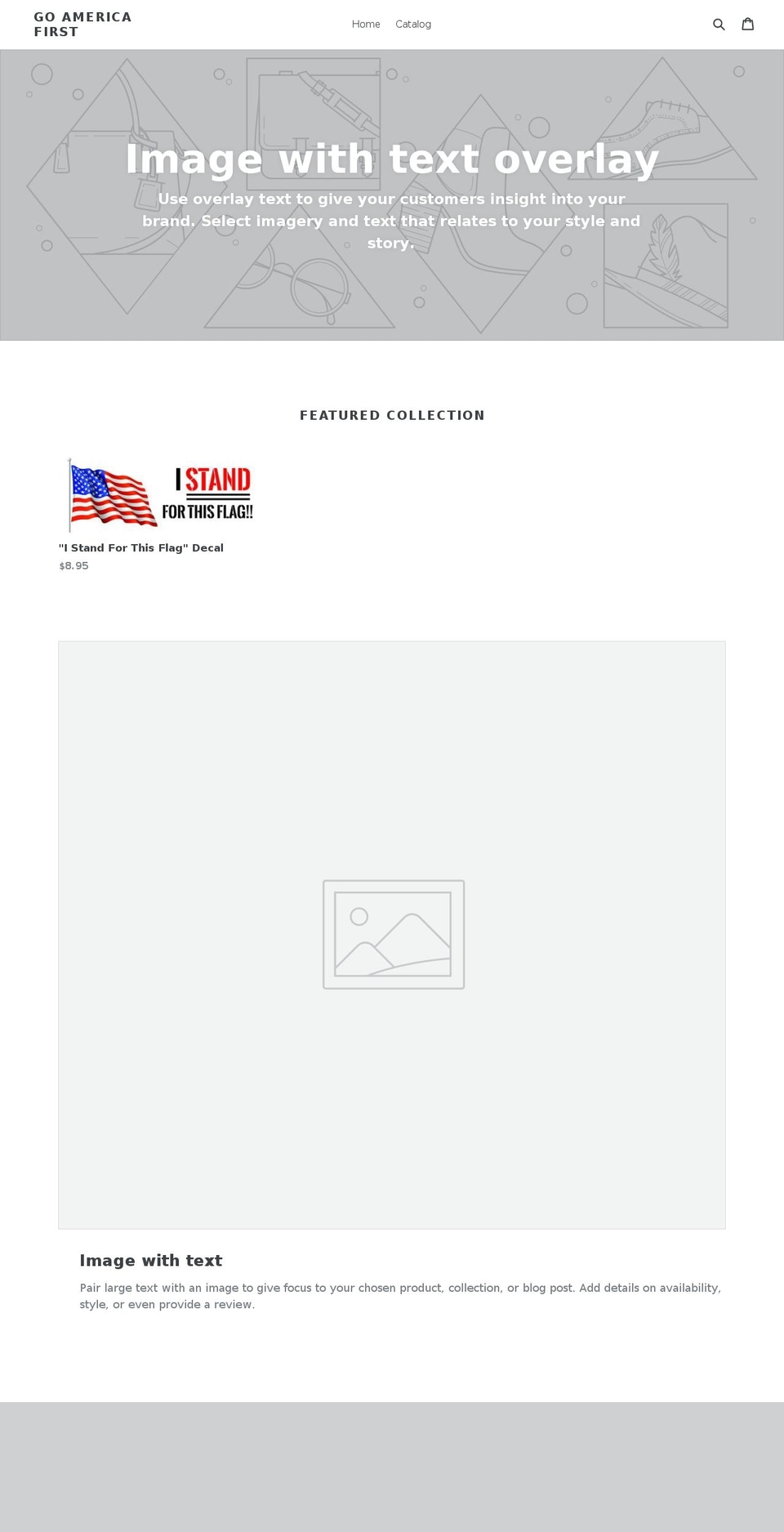 goamericafirst.com — Shopify storefront screenshot
