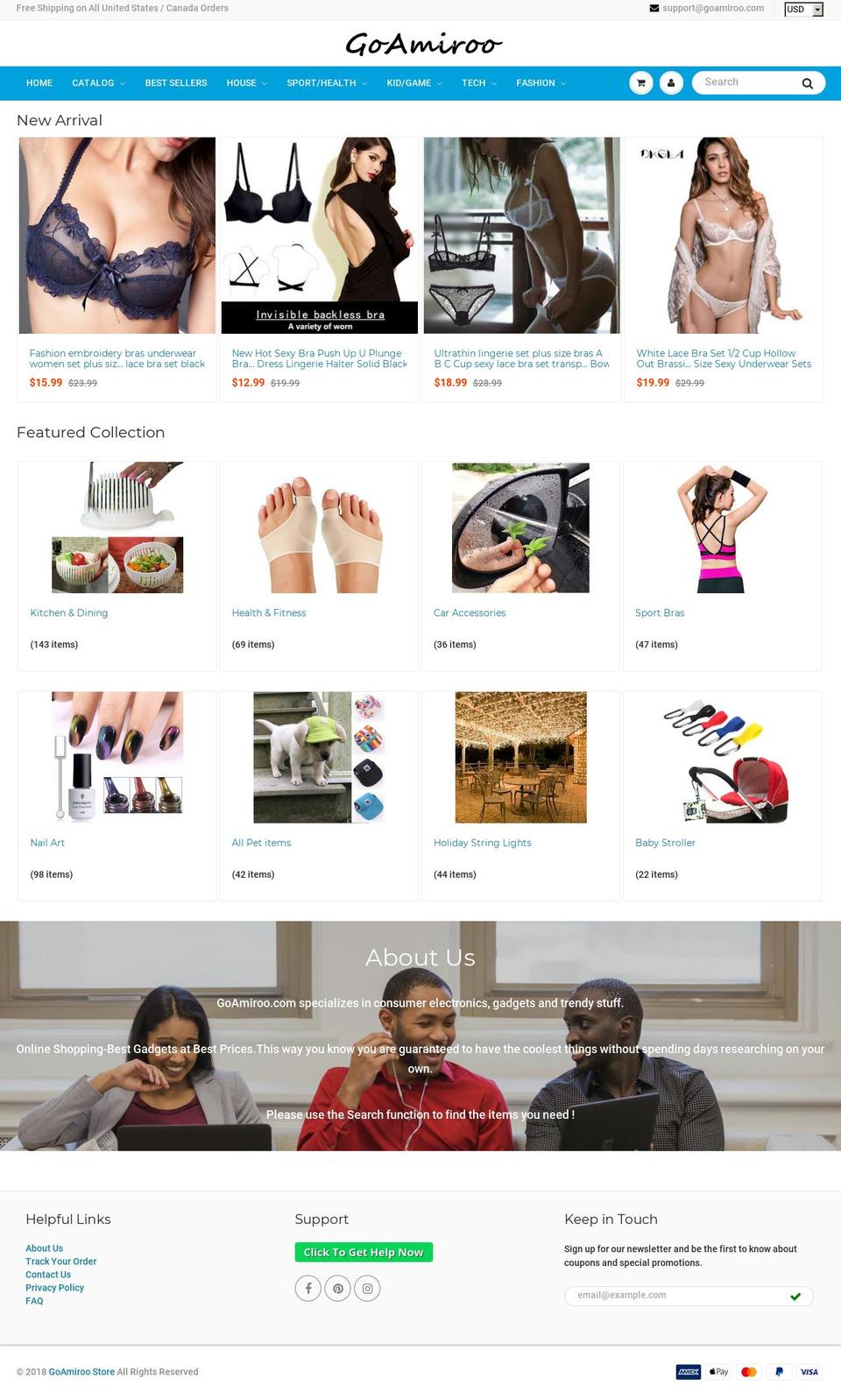 goamiroo.com shopify website screenshot
