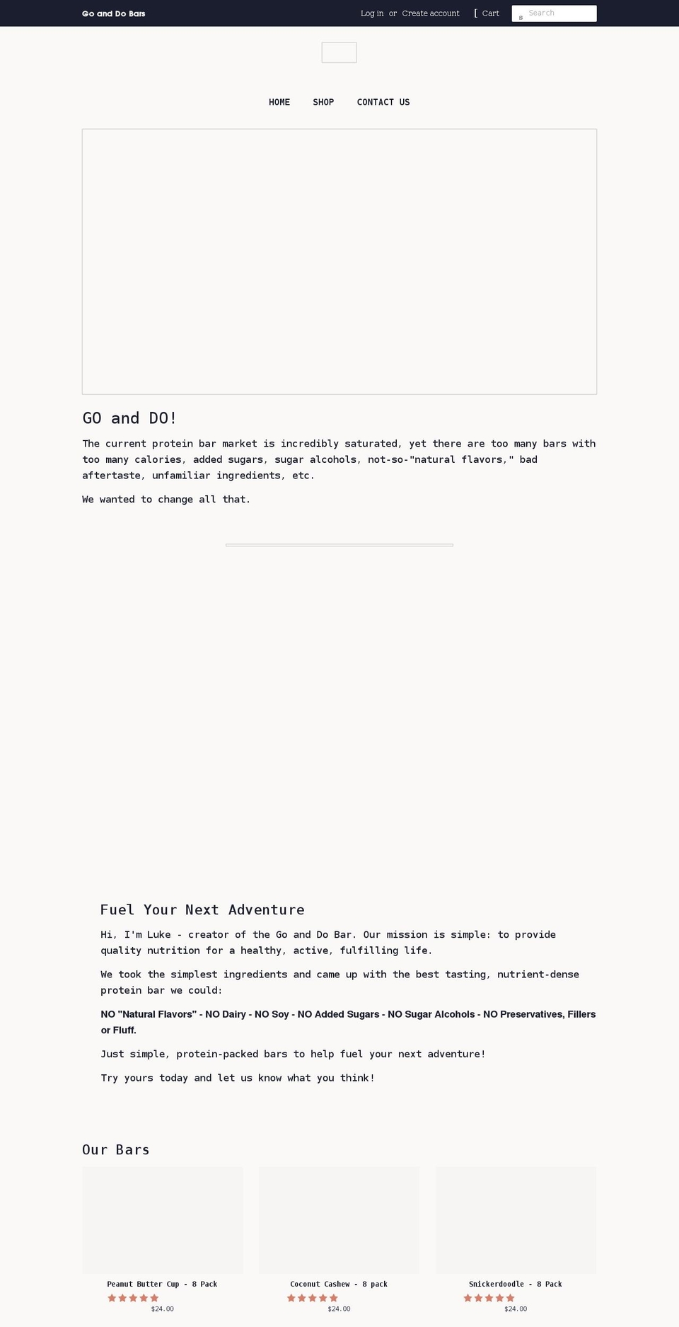 goanddobars.com shopify website screenshot
