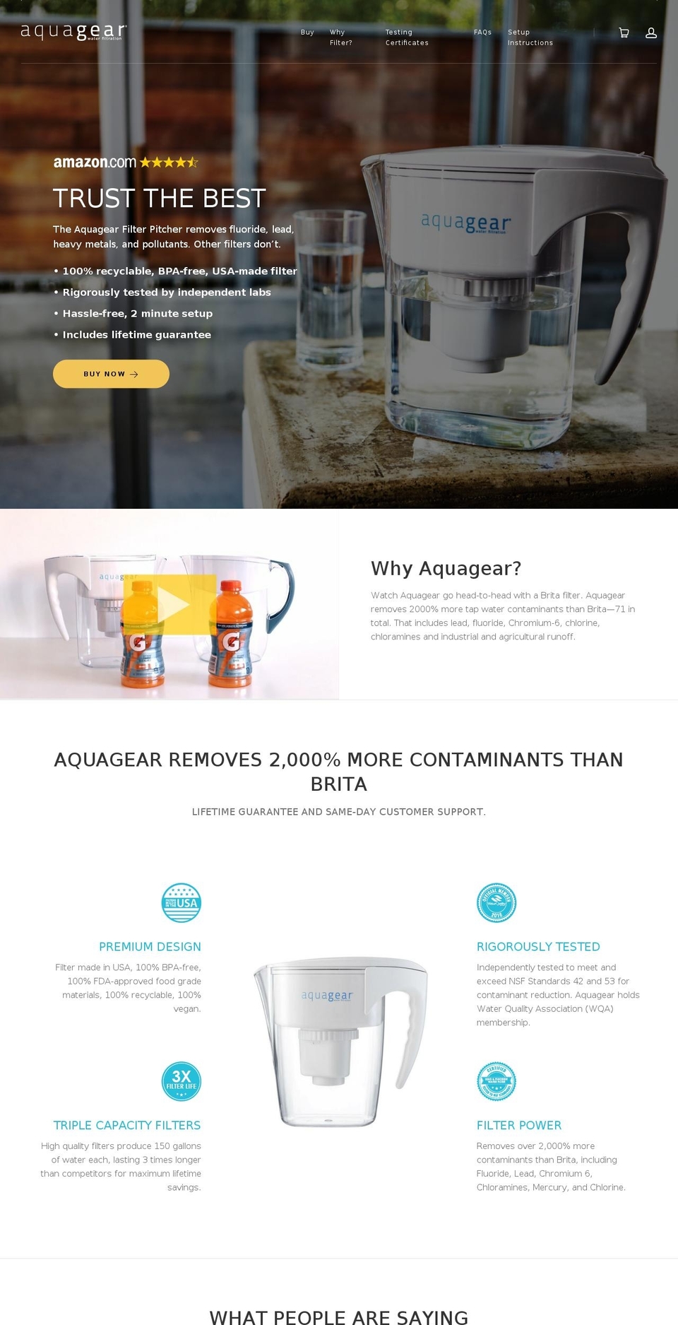 goaquagear.com shopify website screenshot