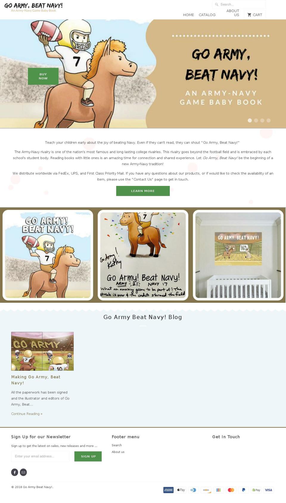 goarmybeatnavybabybook.com shopify website screenshot