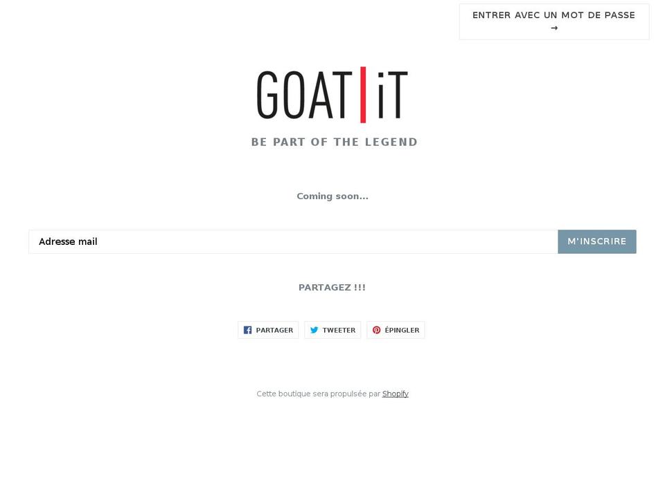 goat-it.com — Shopify storefront screenshot