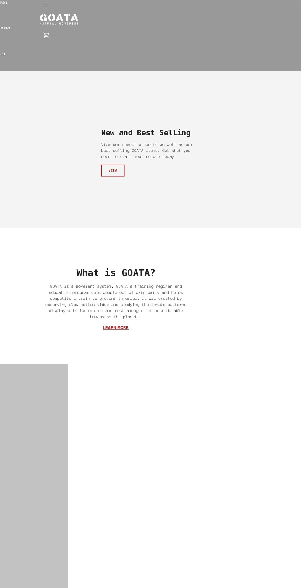 goatashop.com shopify website screenshot