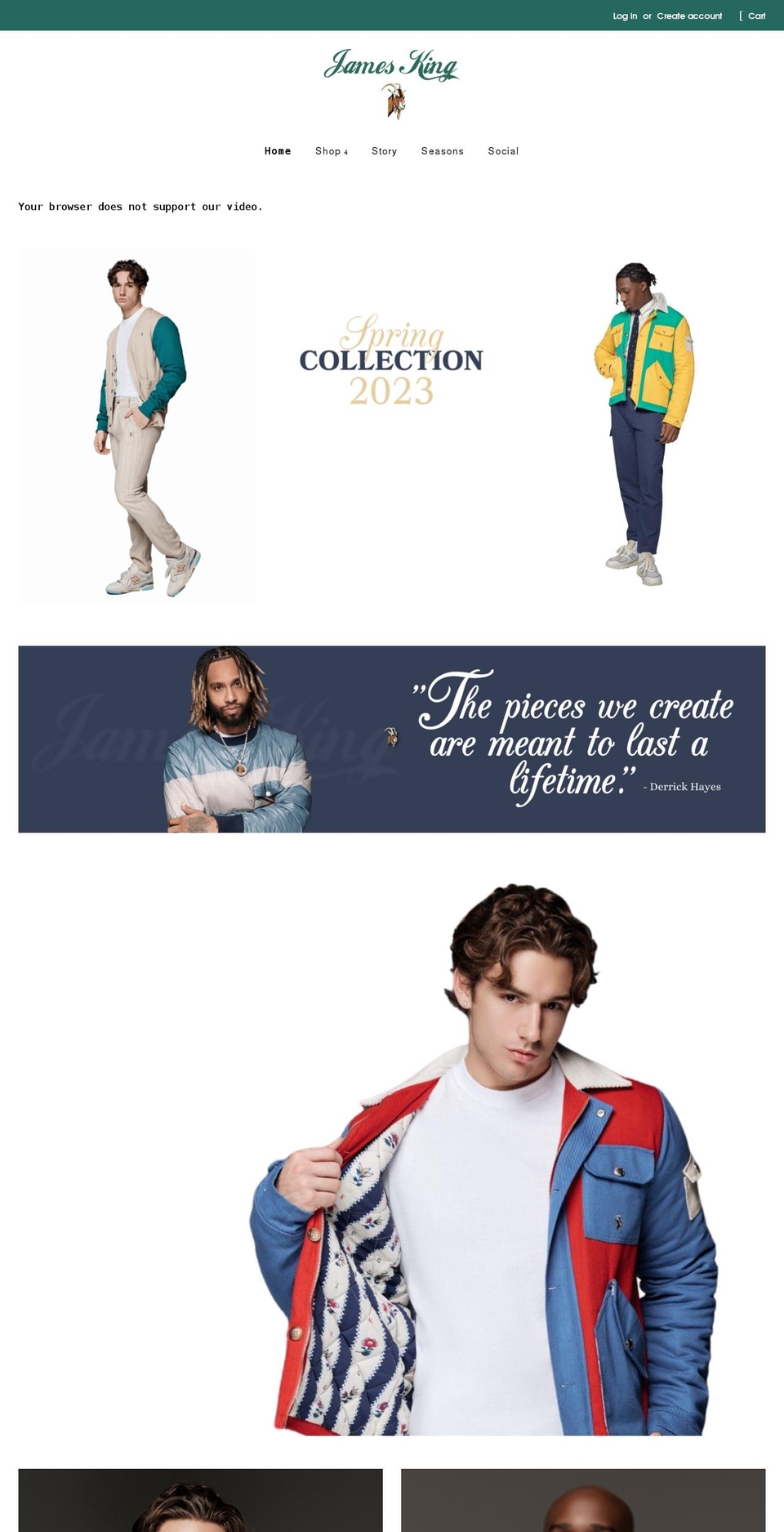 goatbyjamesking.com shopify website screenshot
