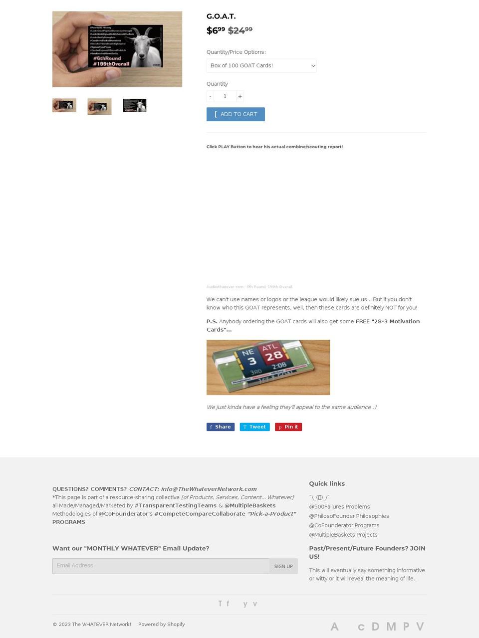 goatcall.com — Shopify storefront screenshot