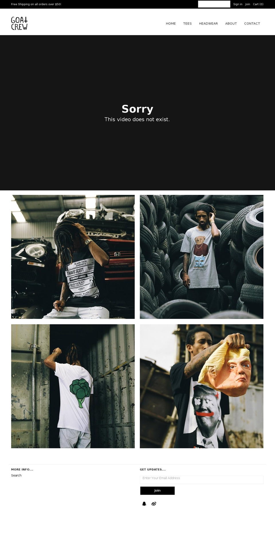 goatcrew.com shopify website screenshot