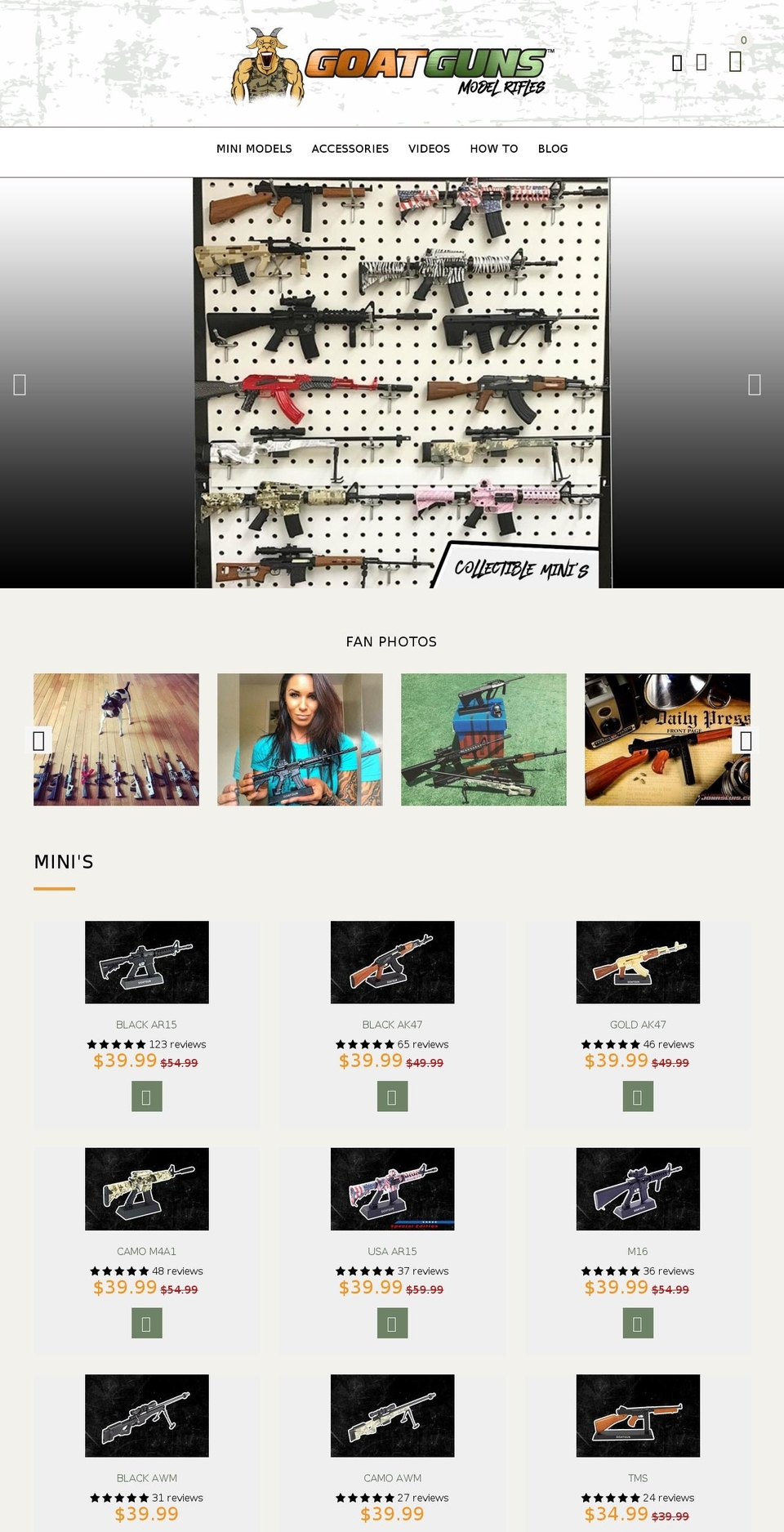 goatguns.com — Shopify storefront screenshot