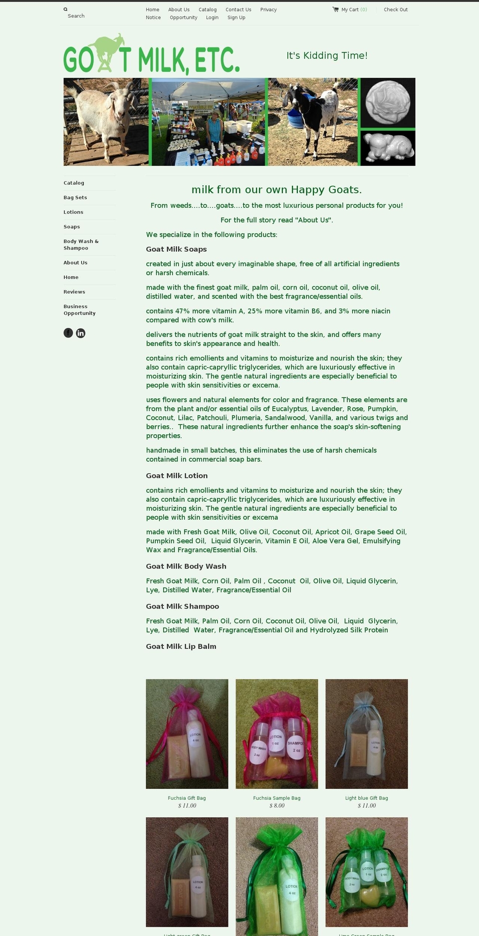 goatmilketc.com shopify website screenshot