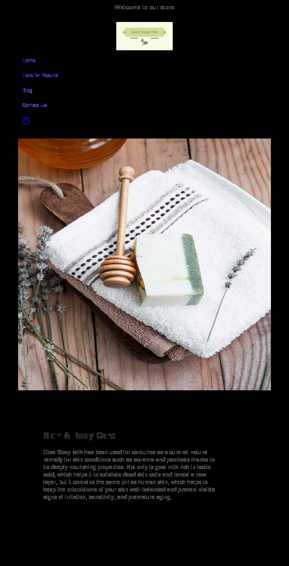 goatmilksoap.com shopify website screenshot