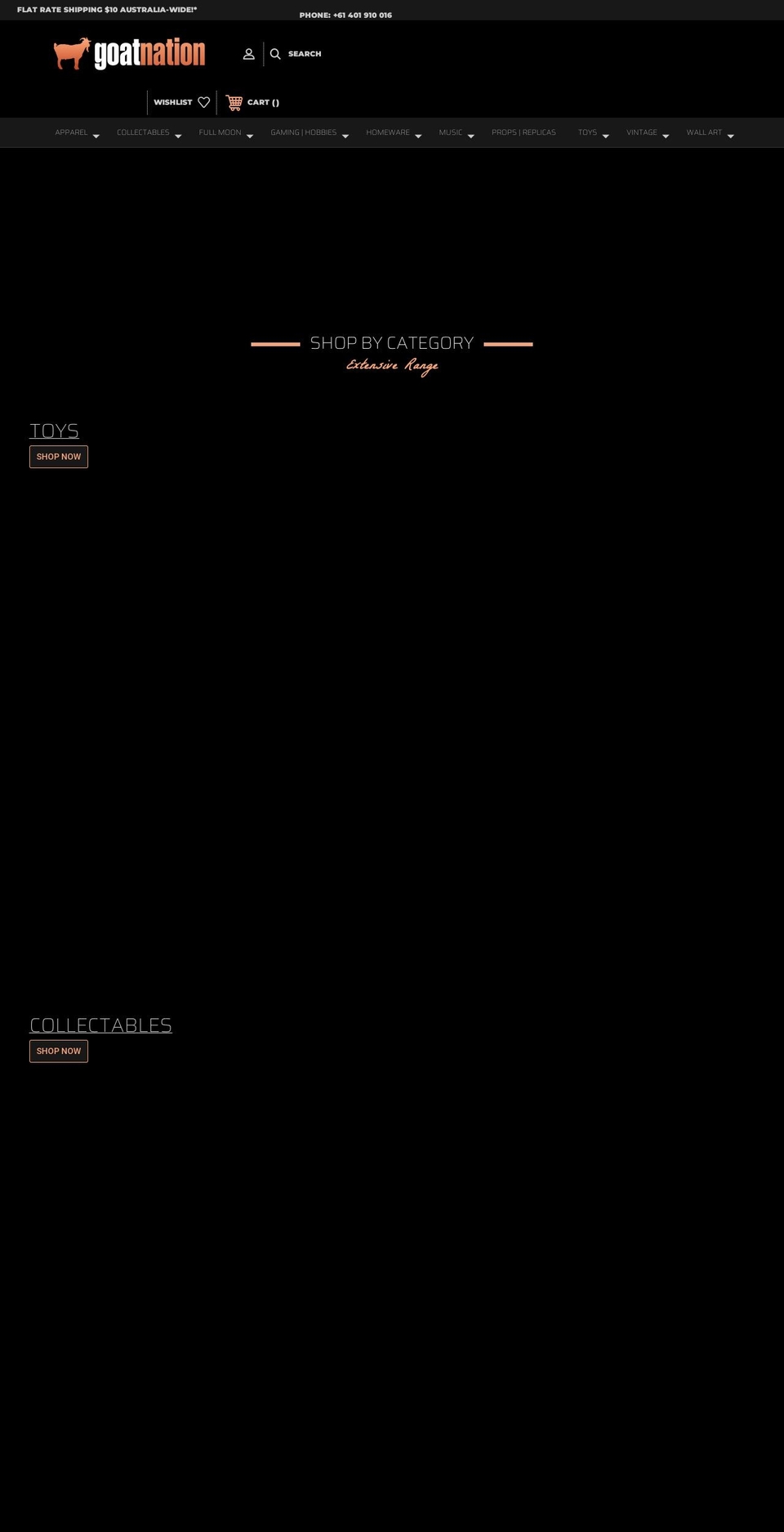 goatnation.com.au shopify website screenshot