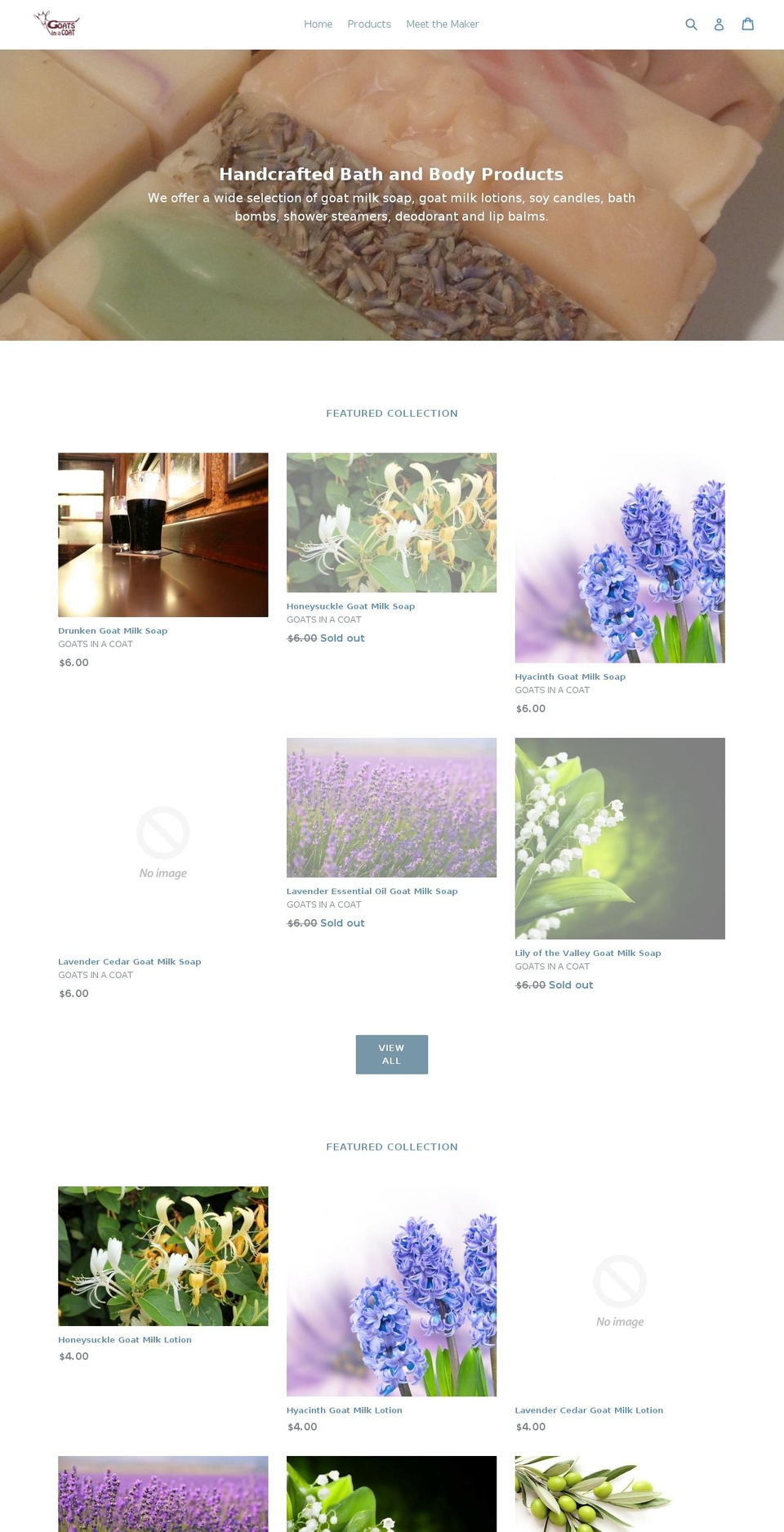 goatsinacoat.com shopify website screenshot
