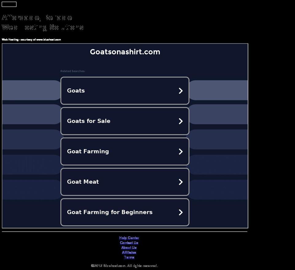 goatsonashirt.com — Shopify storefront screenshot