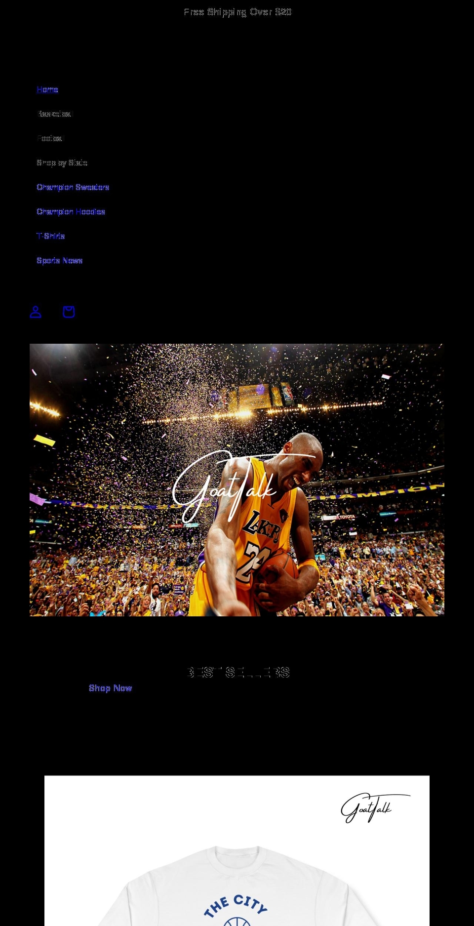 goattalksports.com shopify website screenshot