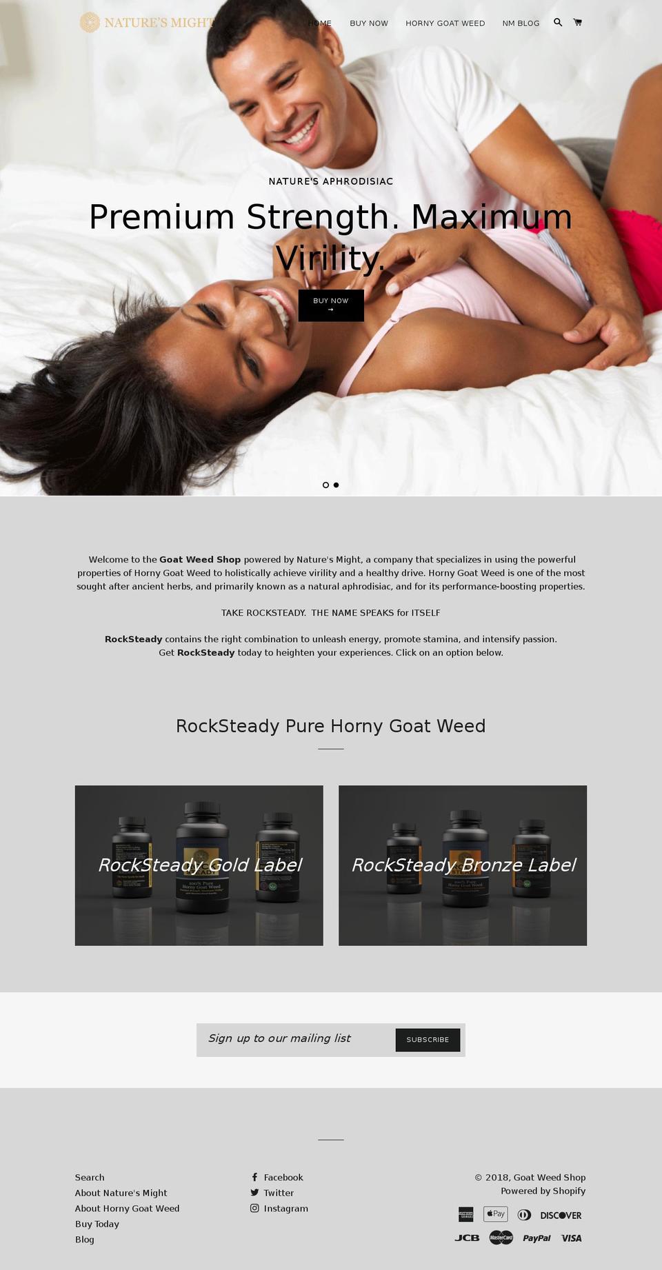 goatweedshop.com — Shopify storefront screenshot