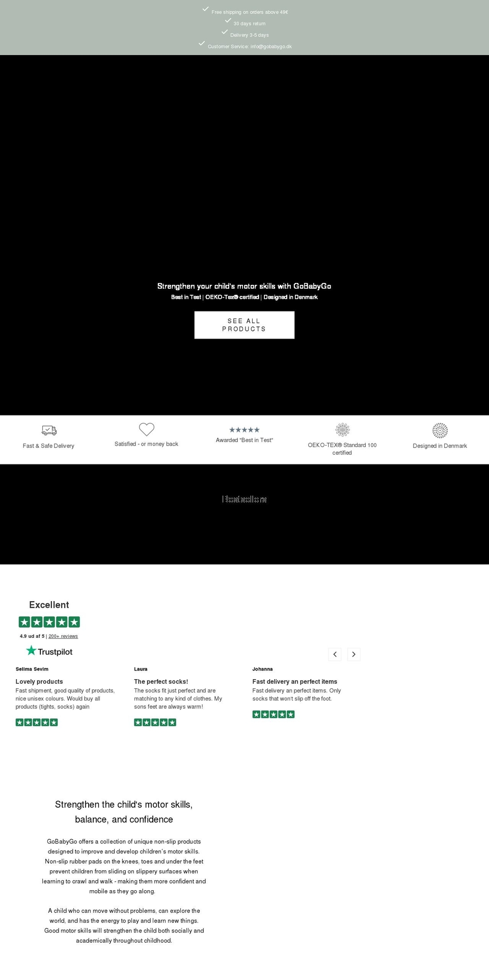 gobabygo.eu shopify website screenshot