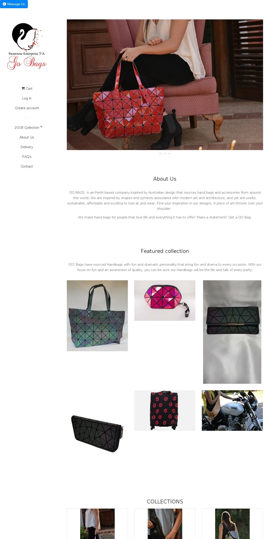 gobags.com.au shopify website screenshot