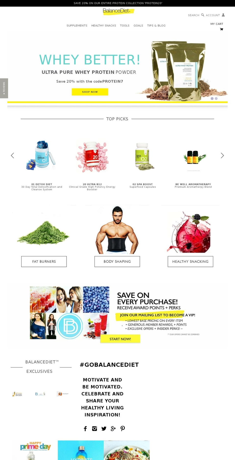 gobalanceddiet.com — Shopify storefront screenshot