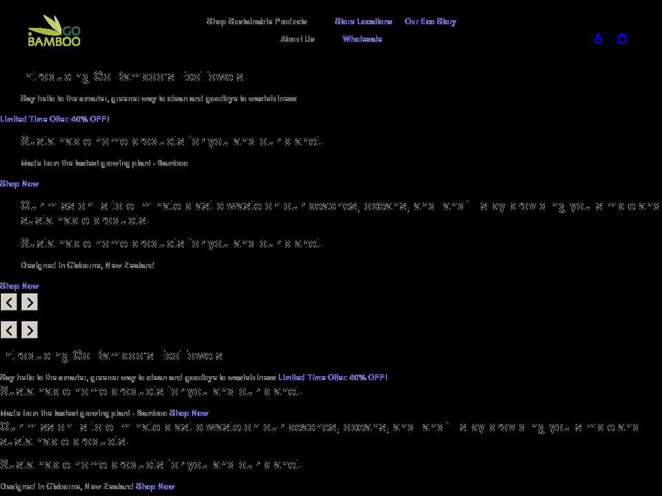gobamboo.co.nz shopify website screenshot