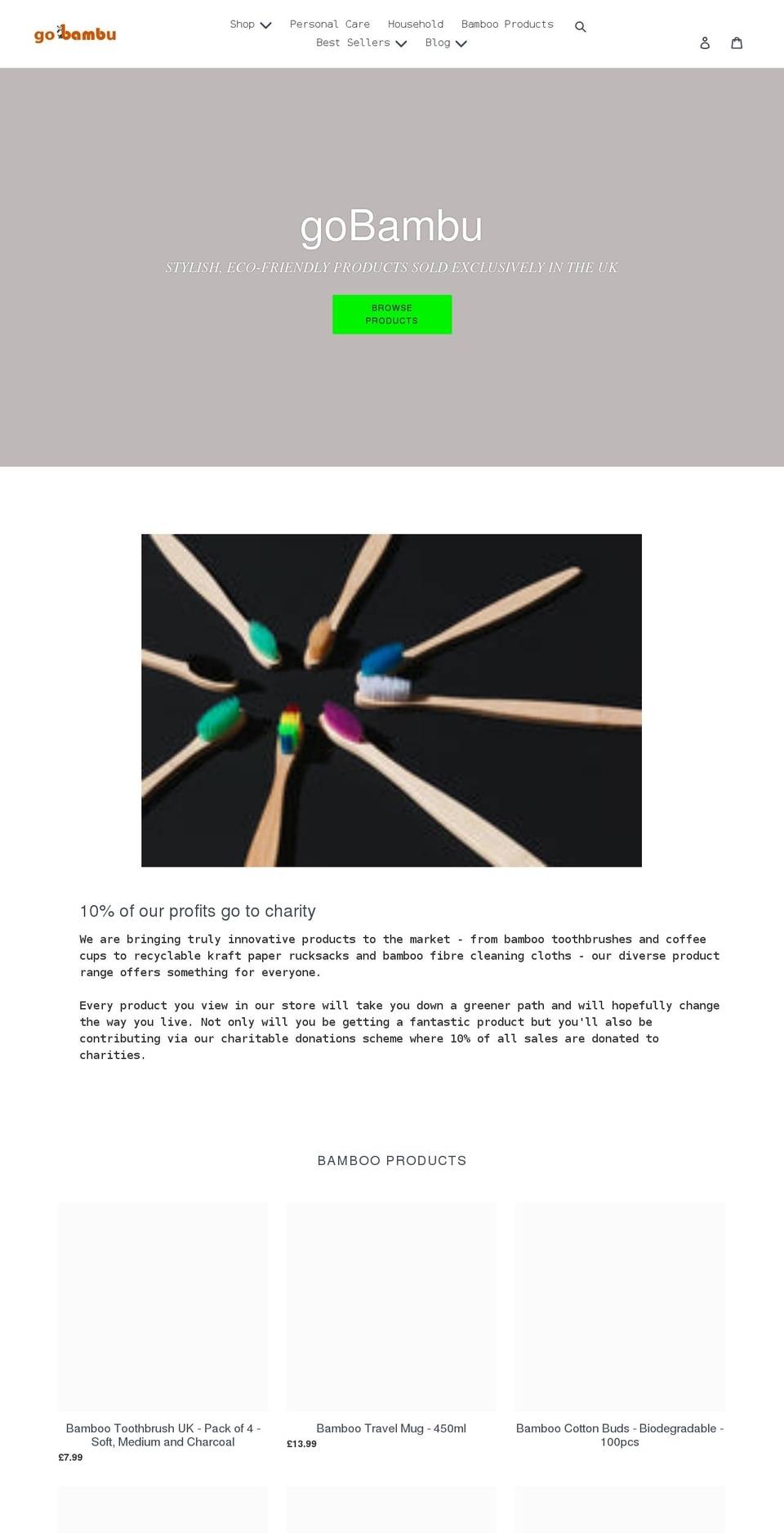 gobambu.co.uk shopify website screenshot