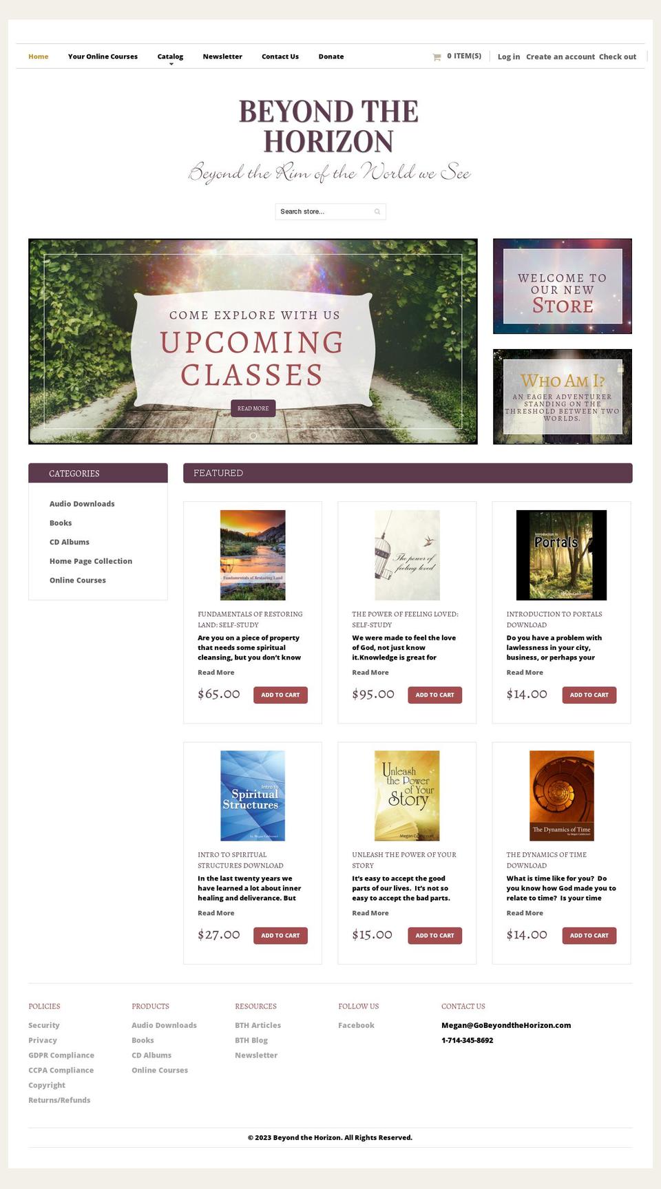 gobeyondthehorizon.com shopify website screenshot