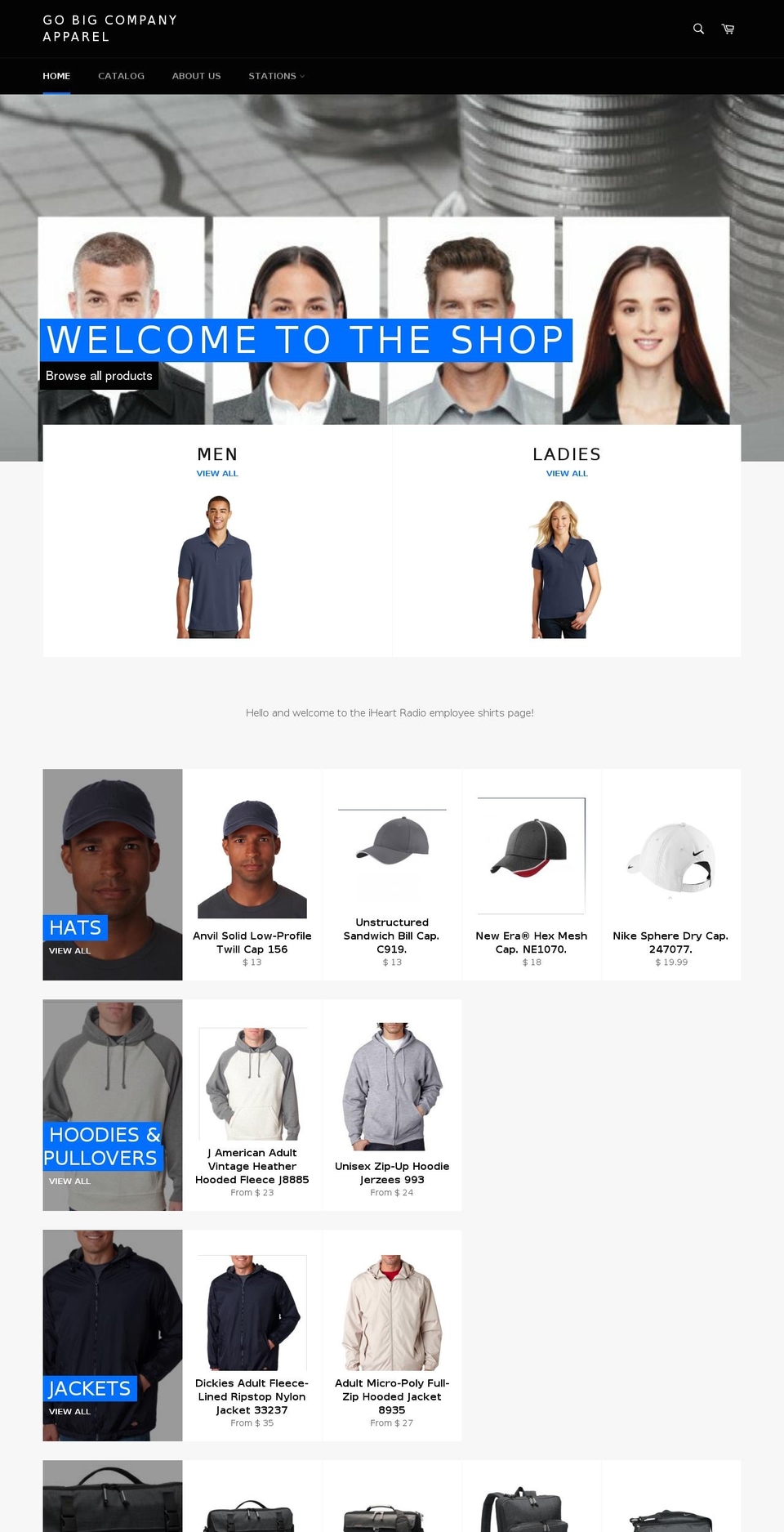 gobigcompanyshirts.com shopify website screenshot