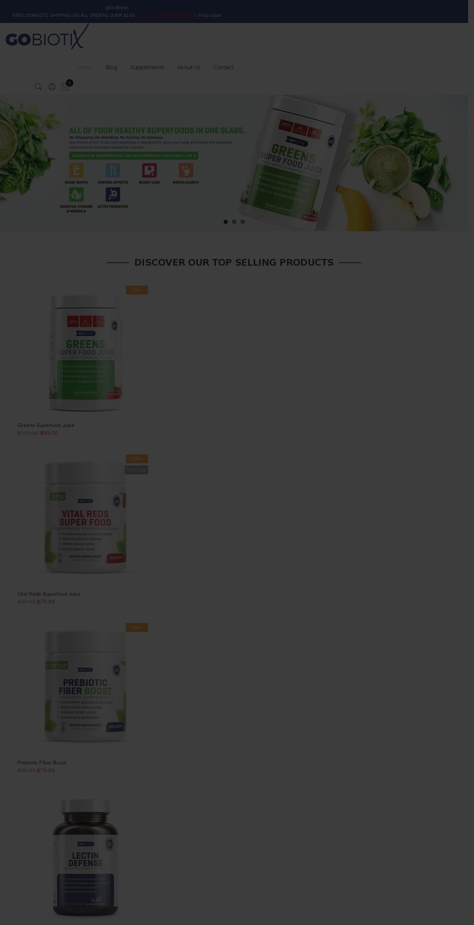 gobiotix.com — Shopify storefront screenshot