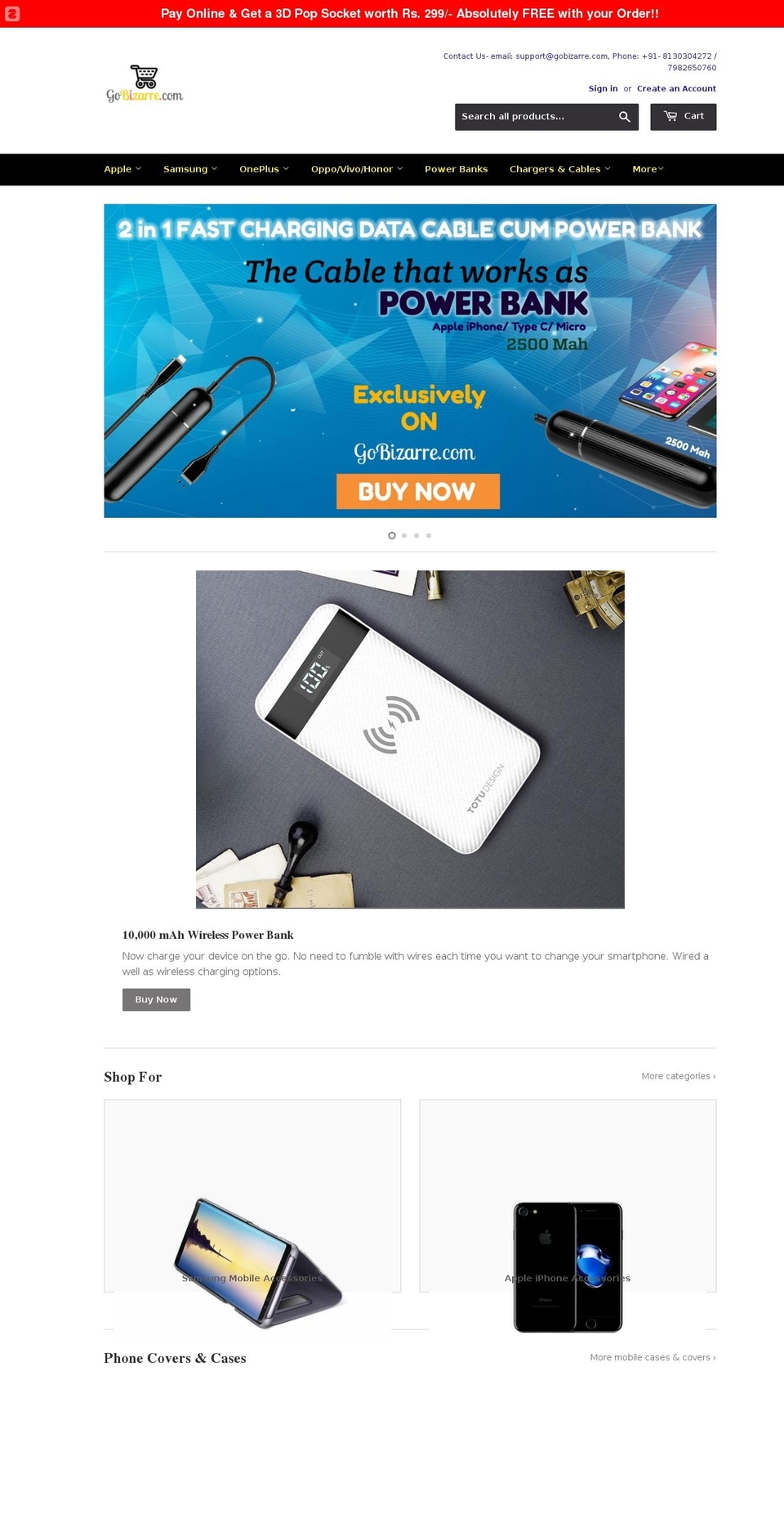 gobizarre.com — Shopify storefront screenshot