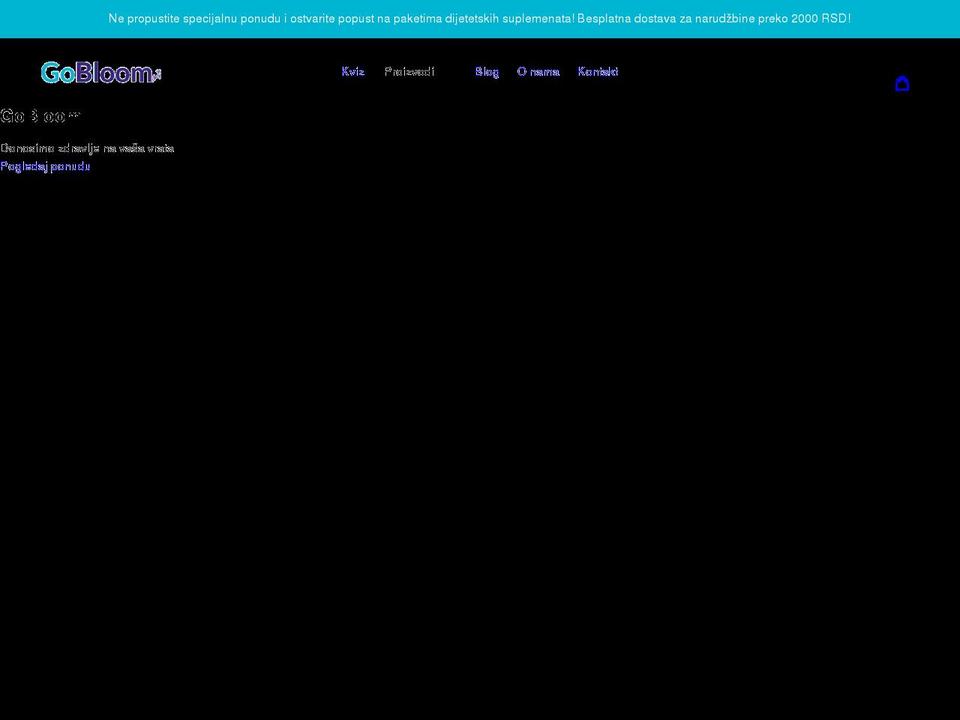 gobloom.rs shopify website screenshot