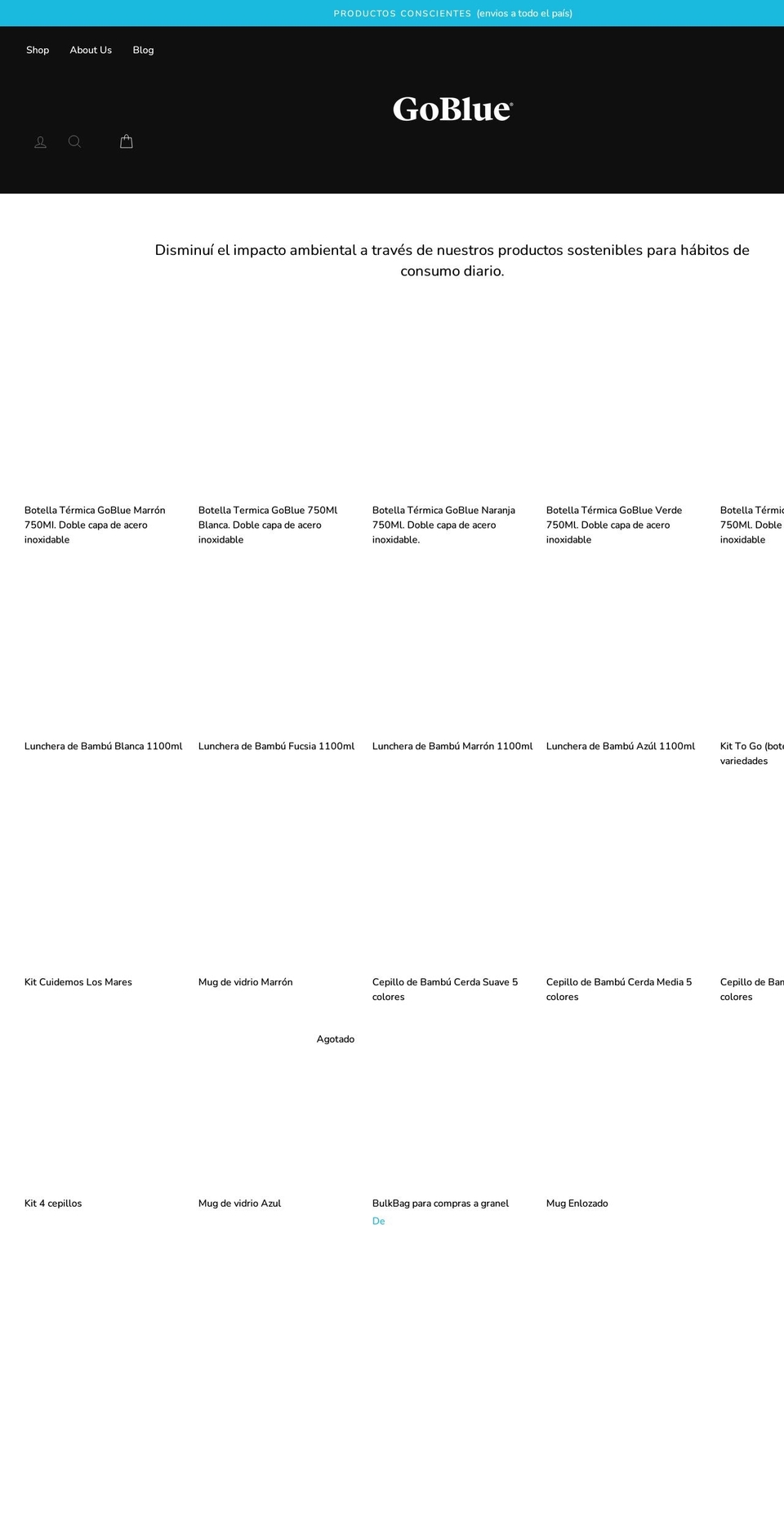 goblue.com.ar shopify website screenshot