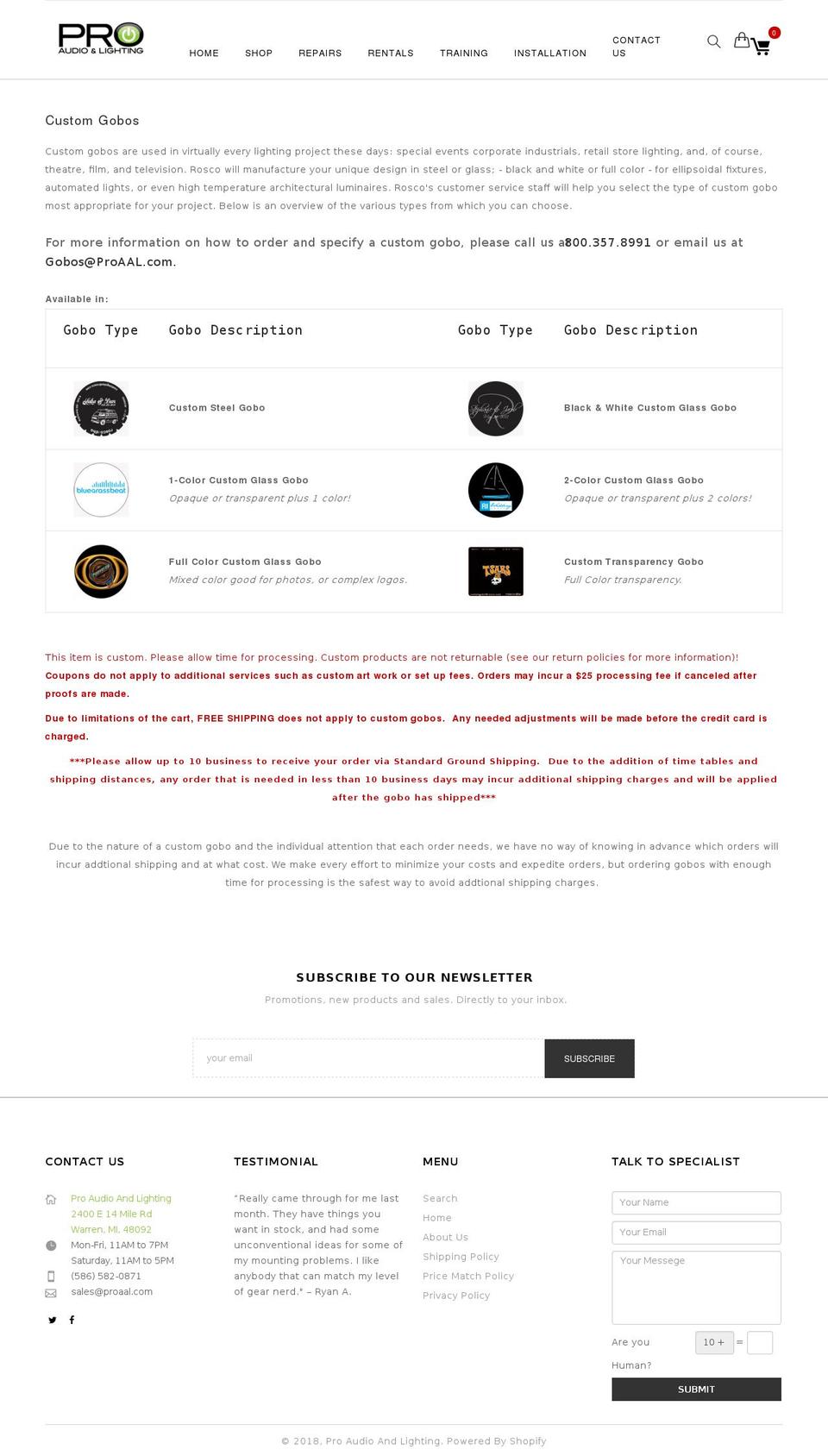 gobocentral.com shopify website screenshot