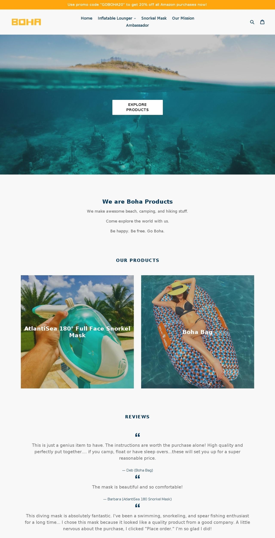 goboha.com — Shopify storefront screenshot