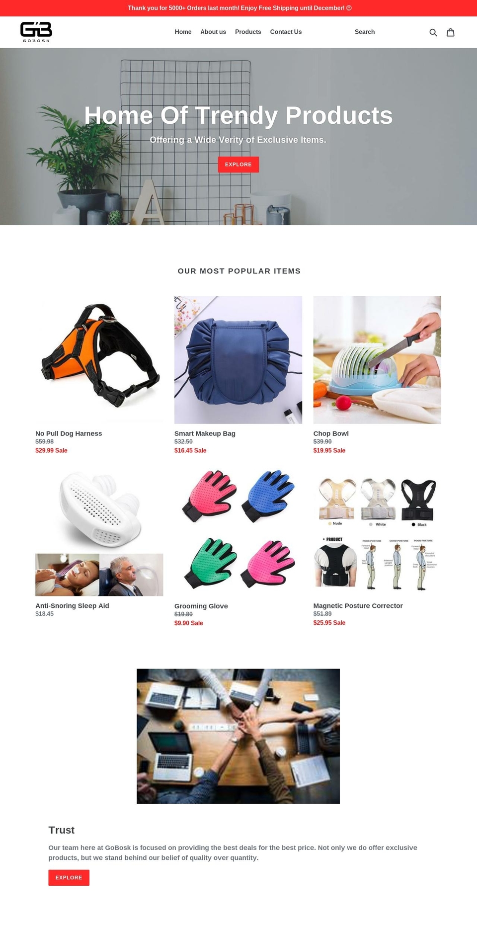 gobosk.com — Shopify storefront screenshot