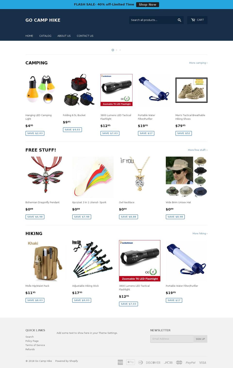 gocamphike.com — Shopify storefront screenshot