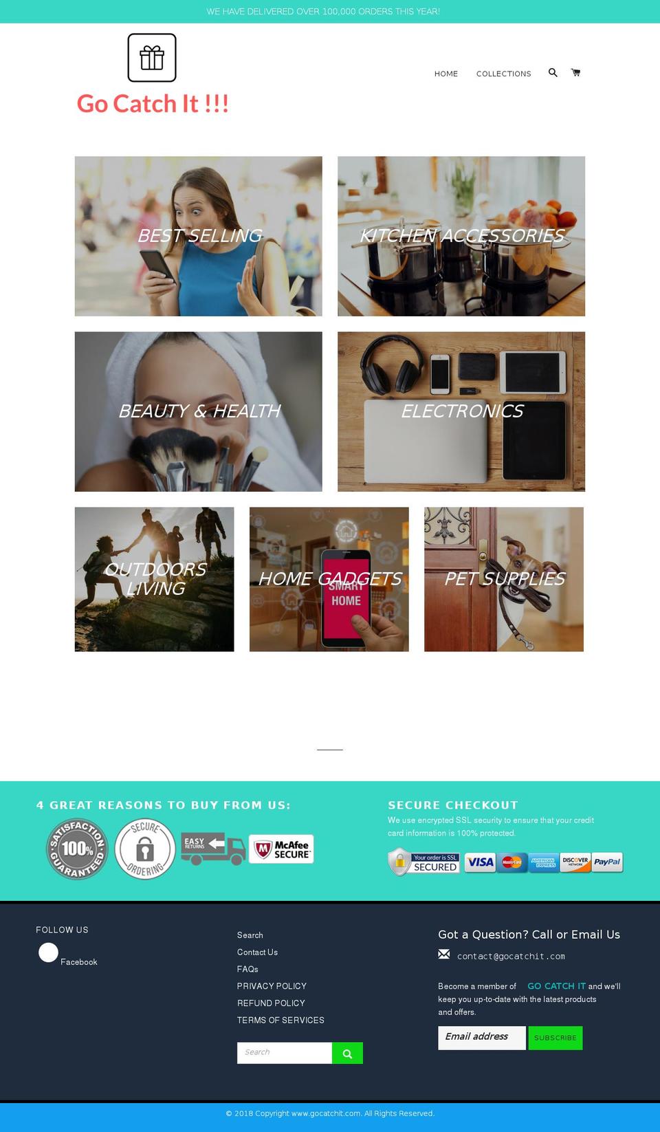 gocatchit.com — Shopify storefront screenshot