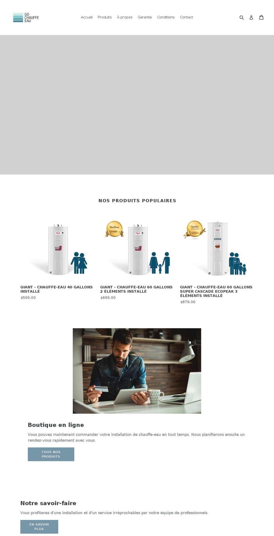 gochauffe-eau.com — Shopify storefront screenshot