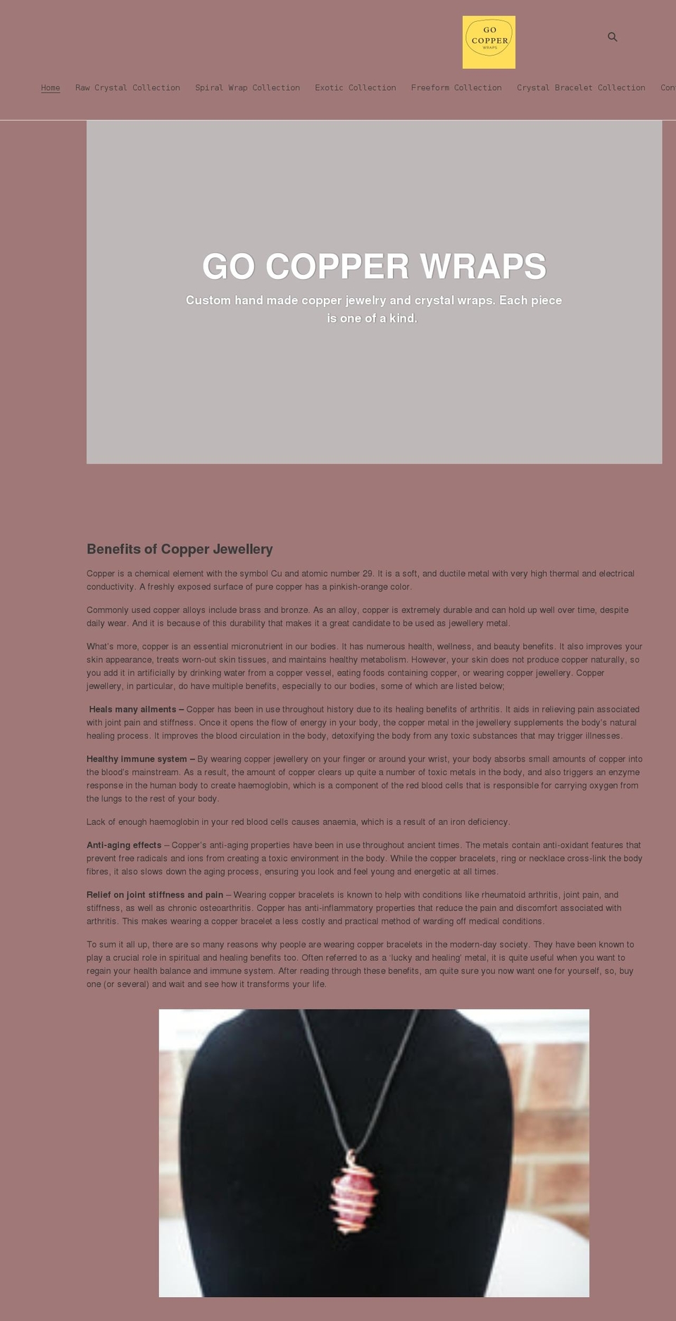 gocopperwraps.com shopify website screenshot