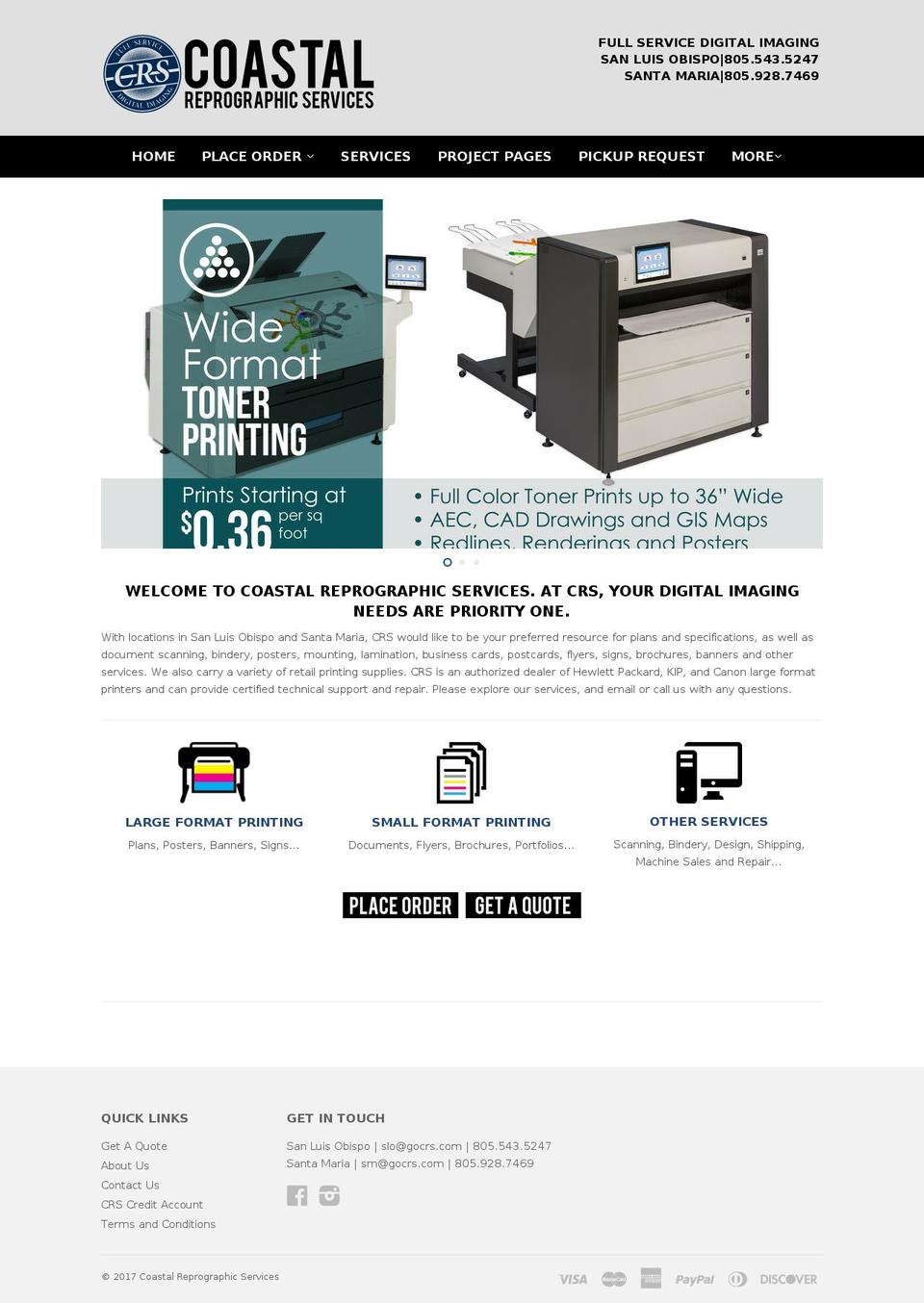 gocrs.com shopify website screenshot