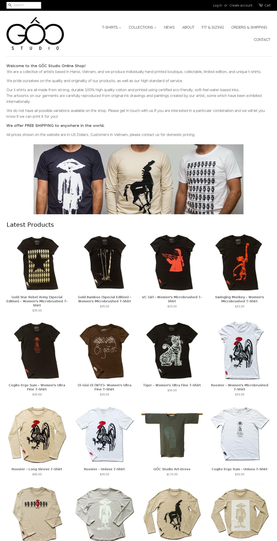 gocstudiovietnam.com shopify website screenshot