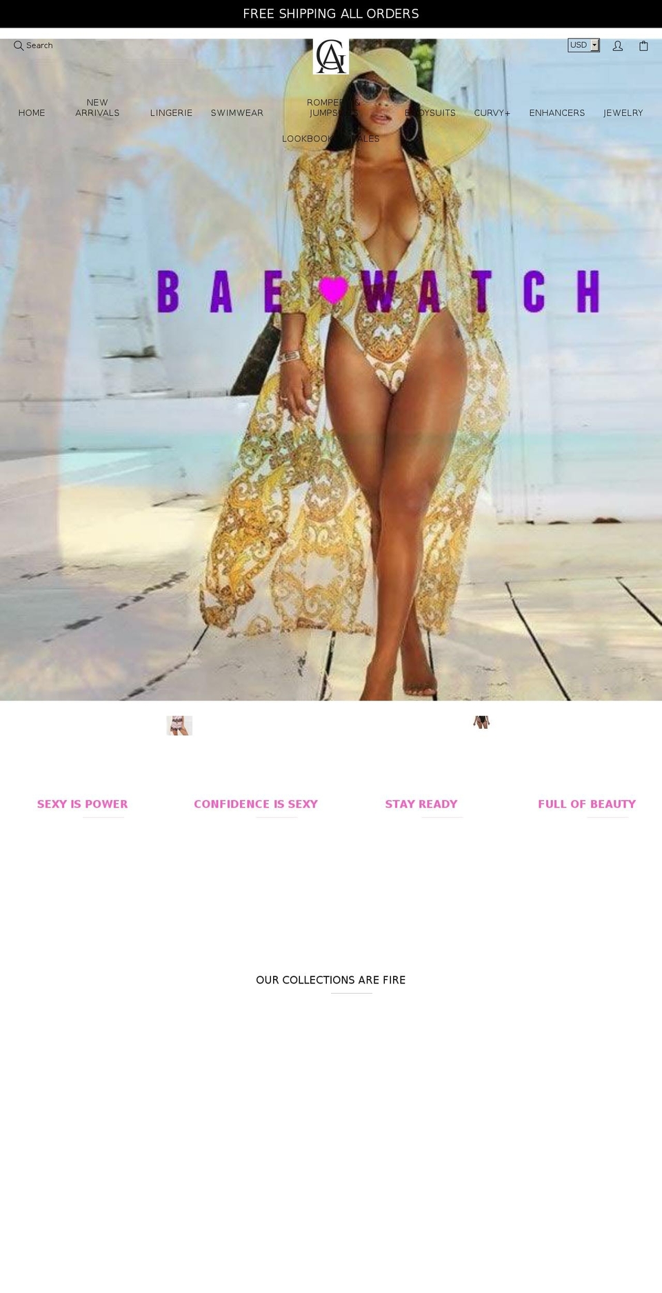 goddessallure.com shopify website screenshot