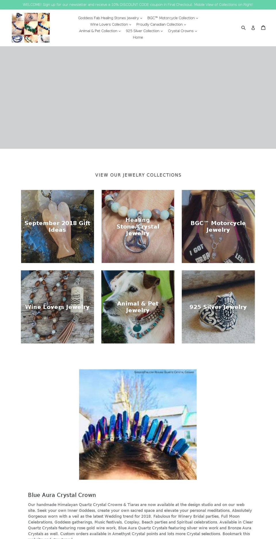 goddessfabjewelry.com shopify website screenshot