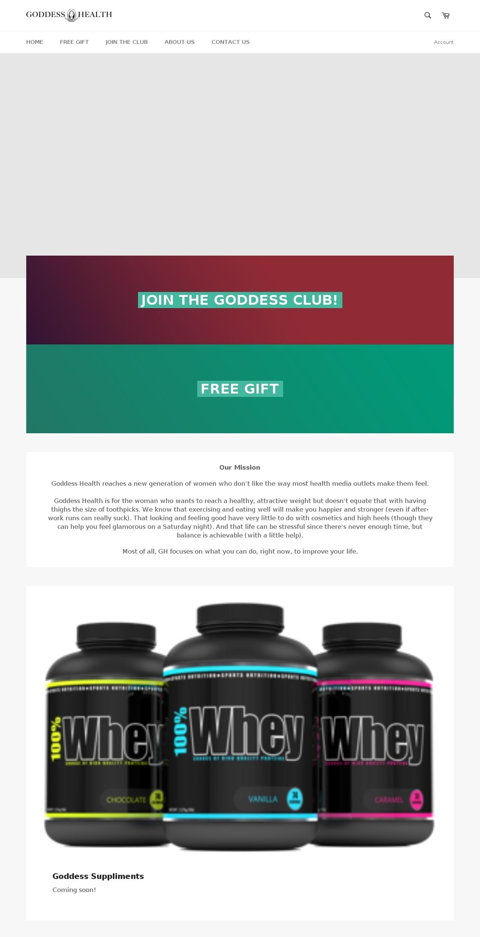 goddesshealth.com shopify website screenshot