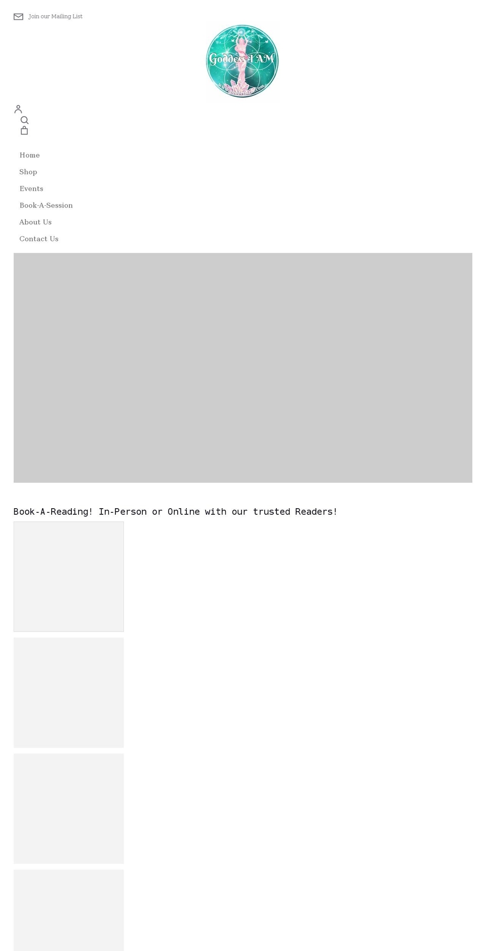 goddessiamshop.com — Shopify storefront screenshot