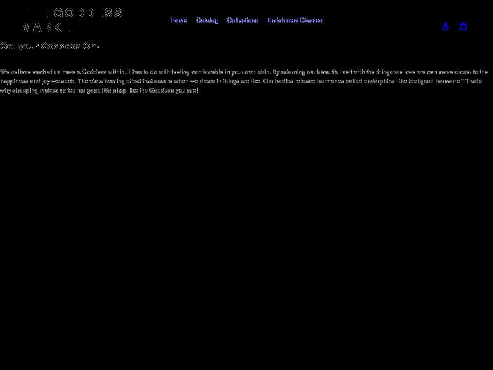 goddessmarket.org shopify website screenshot