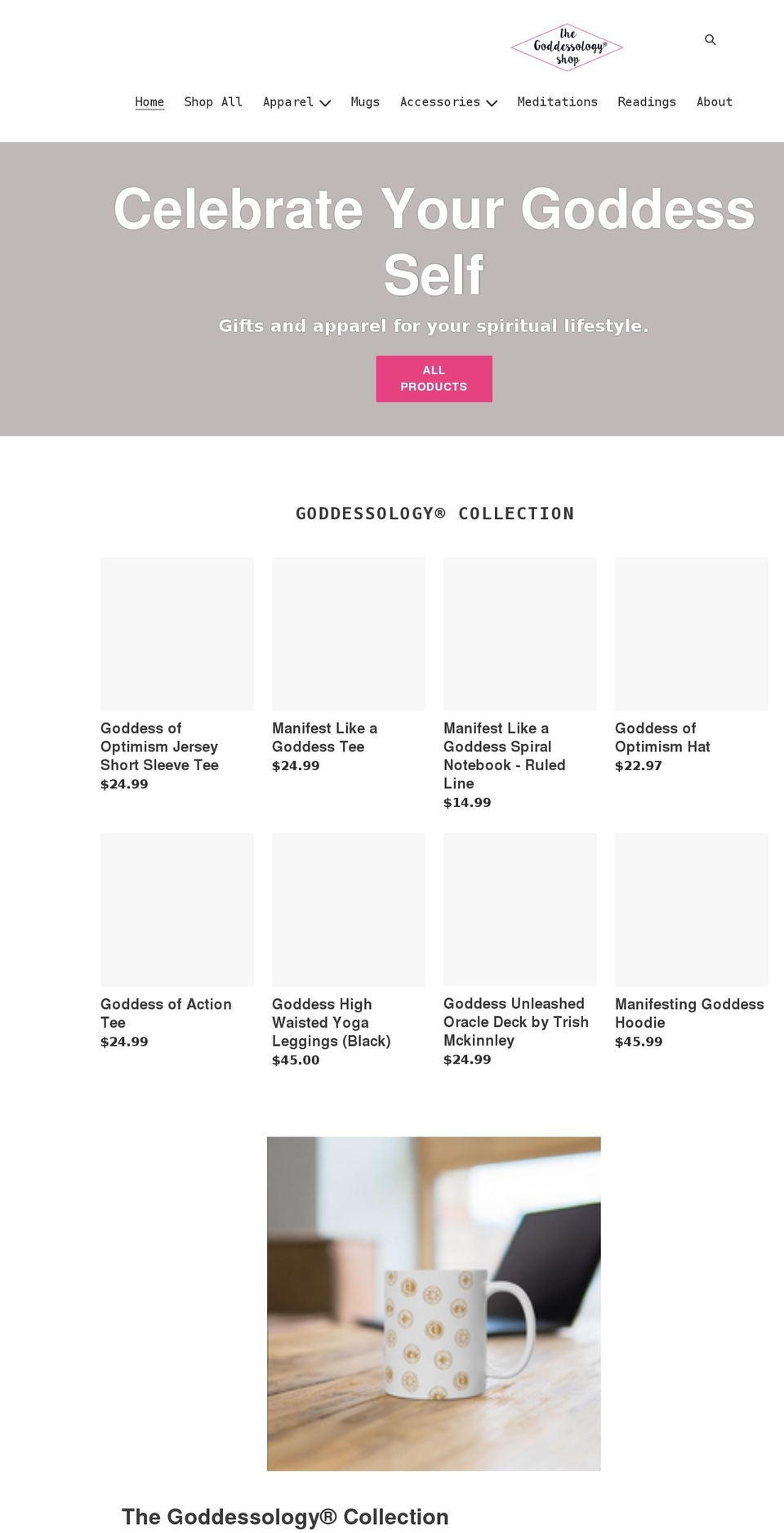 goddessologyshop.com shopify website screenshot