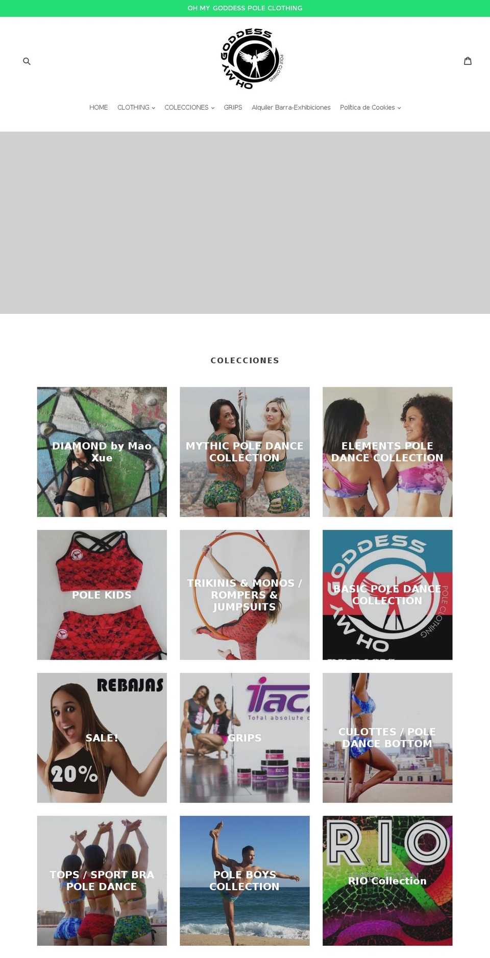 goddesspoleclothing.com shopify website screenshot